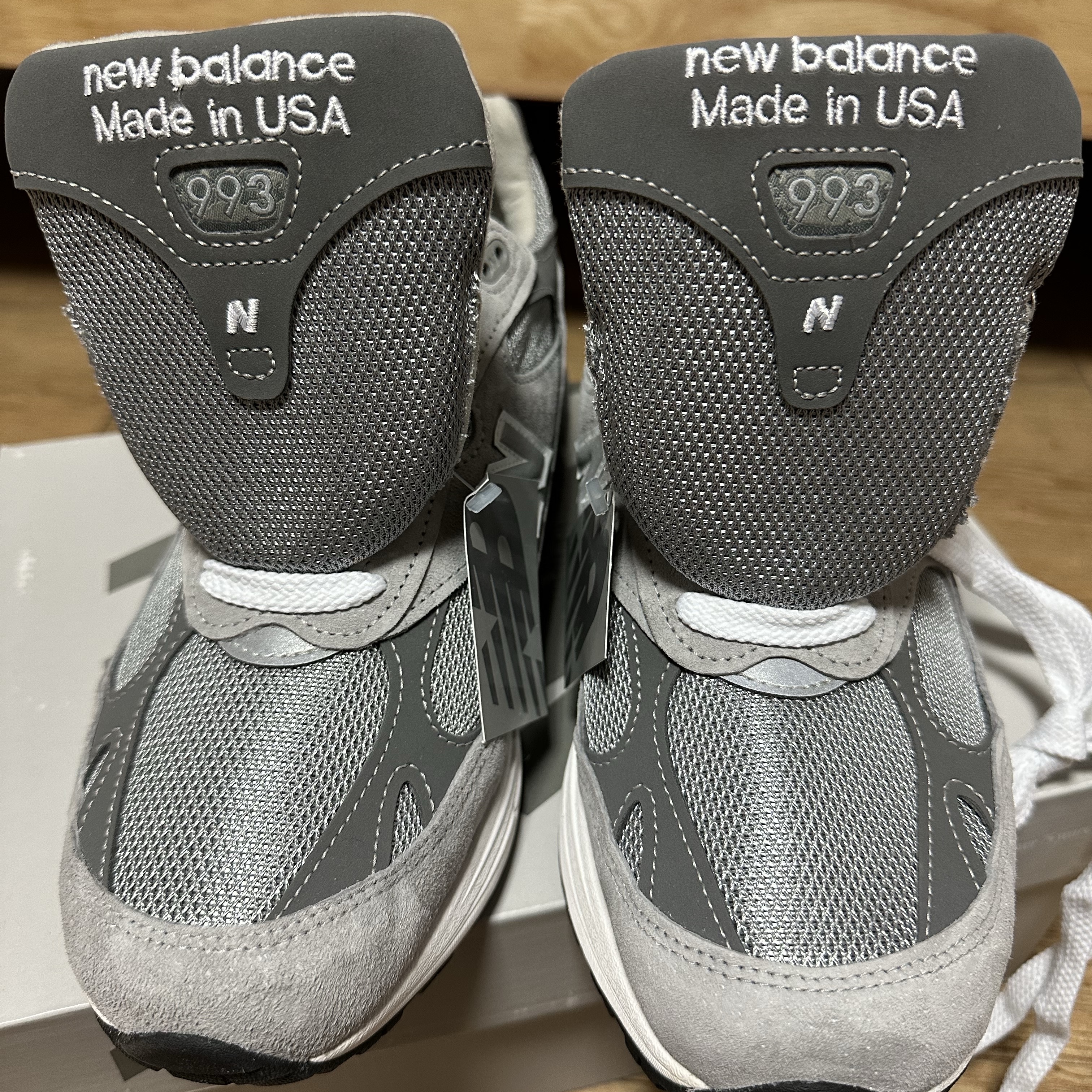 New Balance 993 Made in USA Grey - D Standard 착용 스타일 - 5