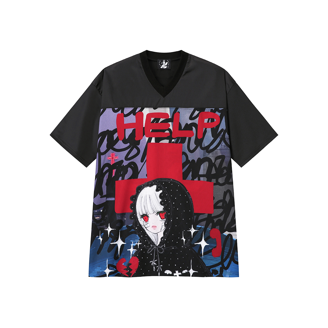 25HS073BK Clut Studio Help Me Satin Top Black