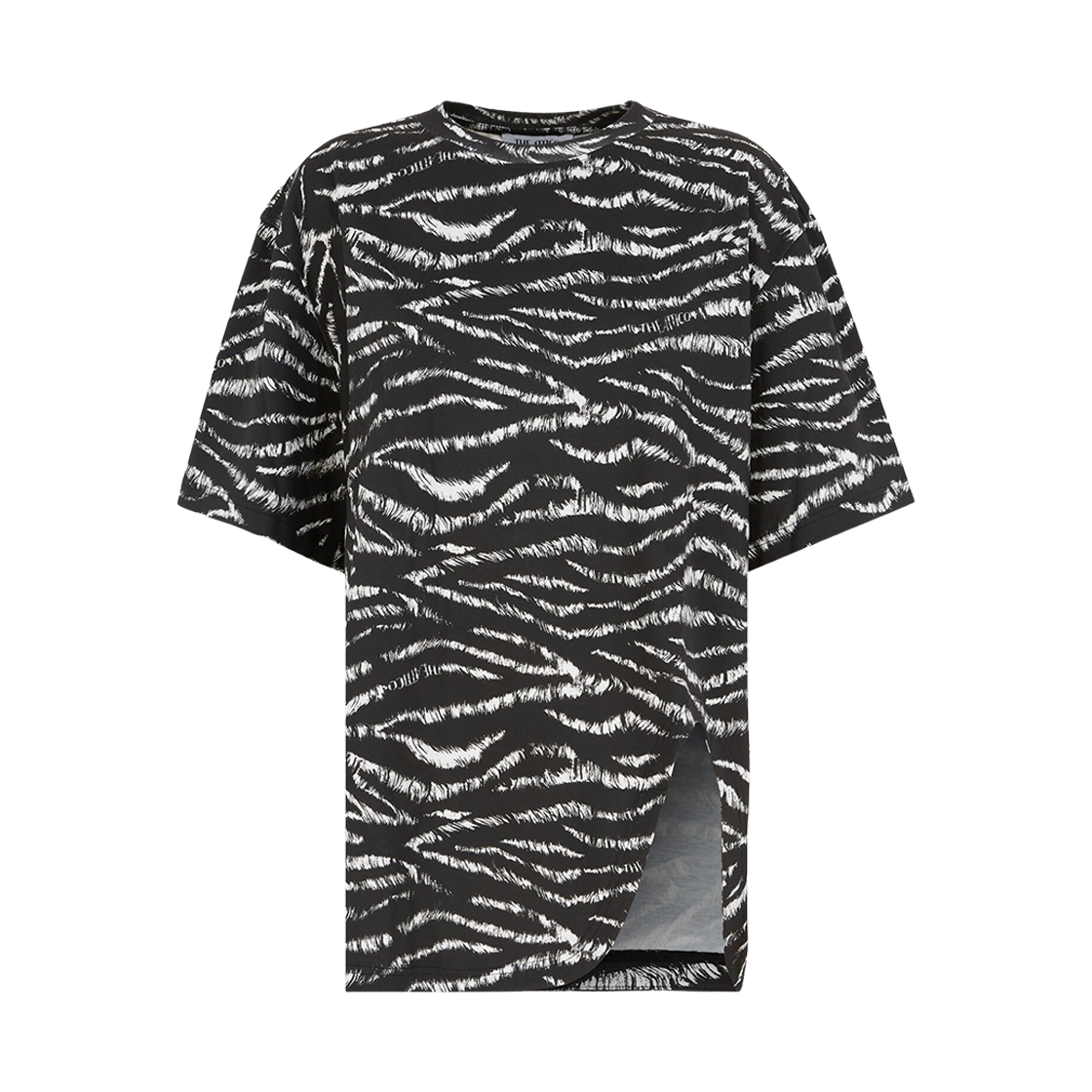 (W) 디 아티코 오버사이즈 티셔츠 블랙 화이트((W) The Attico Oversized T-Shirt Black White)
