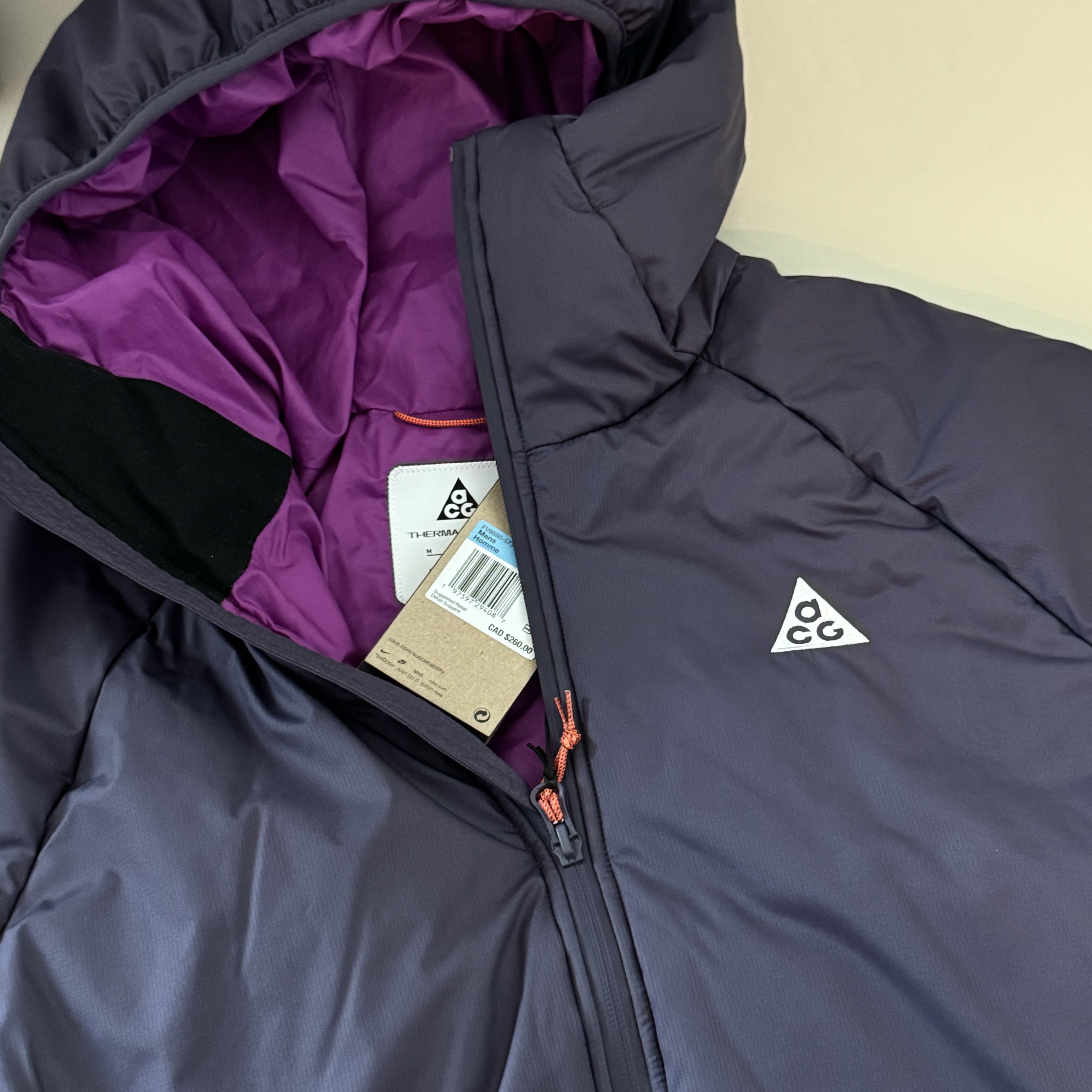 Nike ACG Rope De Dope Primaloft Therma-Fit Jacket Dark Raisin Bold Berry - Asia 착용 스타일