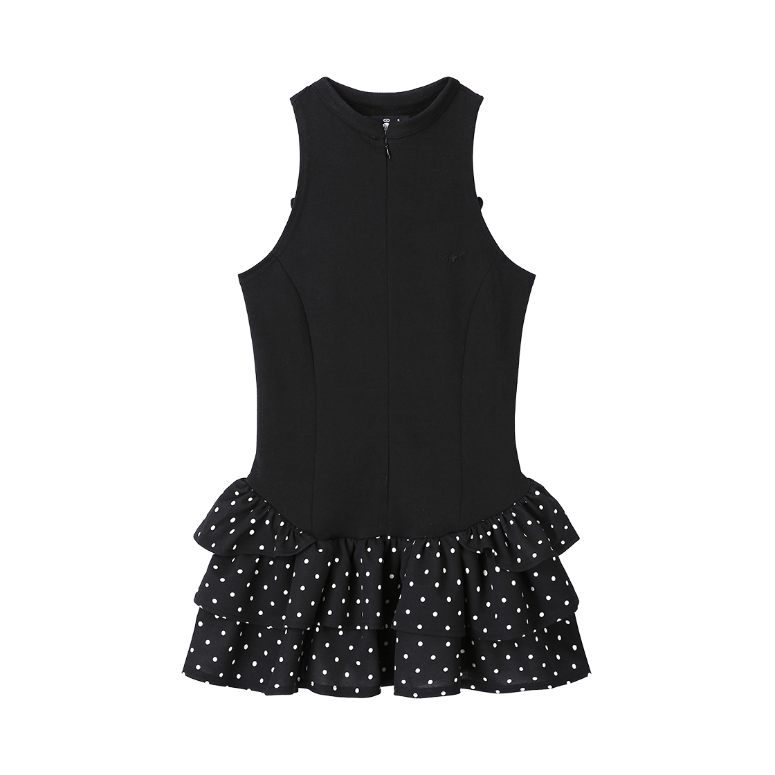 25SU043BD Clut Studio Angel Tiered Dress Dot Black
