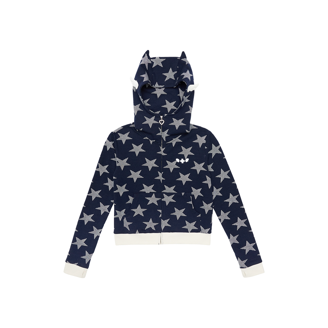 [예약 배송] 클럿 스튜디오 엔젤 오브 스타 윙 집업 후드 네이비([예약 배송] Clut Studio Angel Of Star Wing Zip-Up Hoodie Navy)