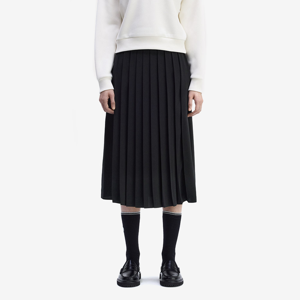 프레드페리 우먼스 플리츠 스커트 블랙(Fred Perry Womens Pleated Skirt Black) - 2