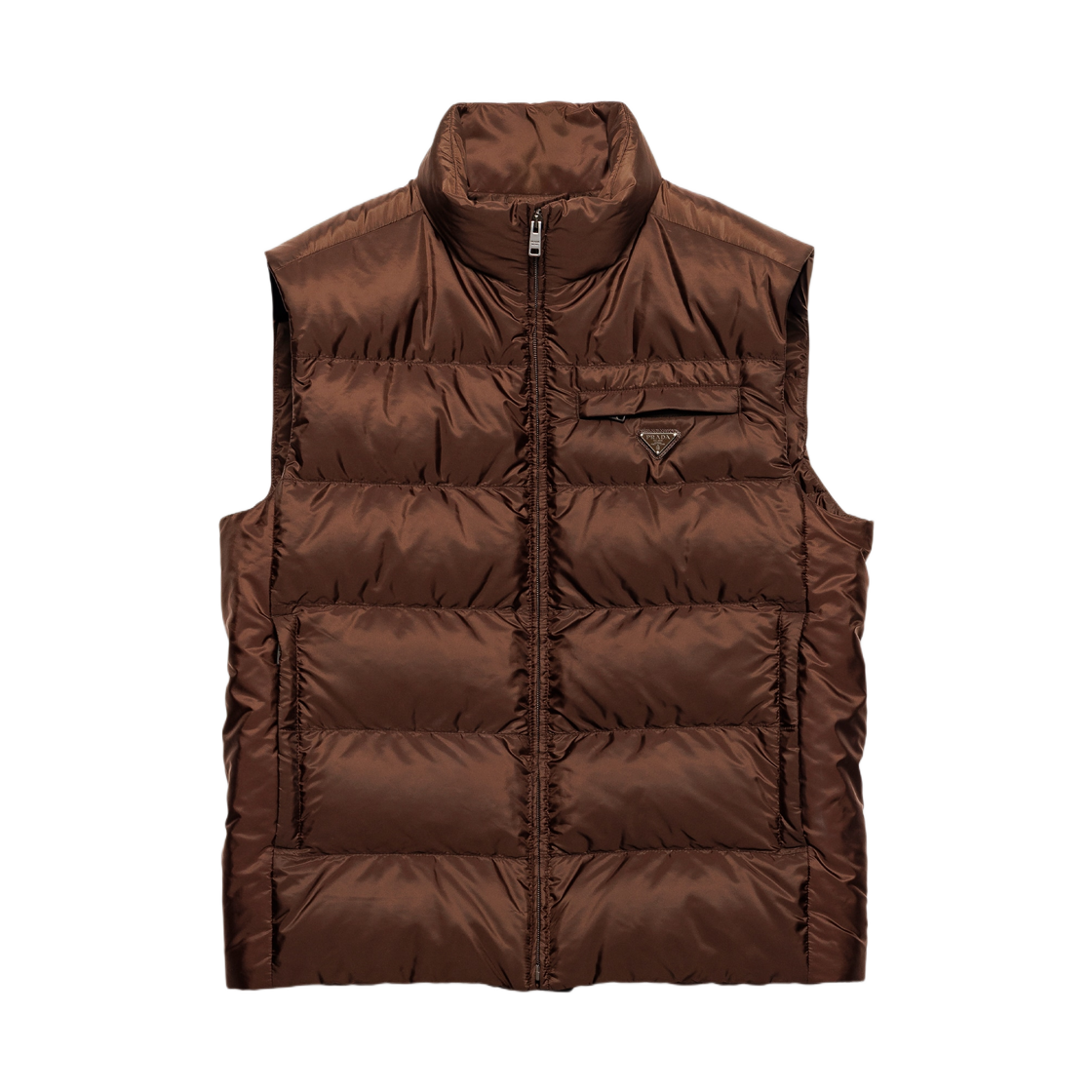 SGB033-1WQ9-F0324 Prada Re-Nylon Vest Cocoa Brown