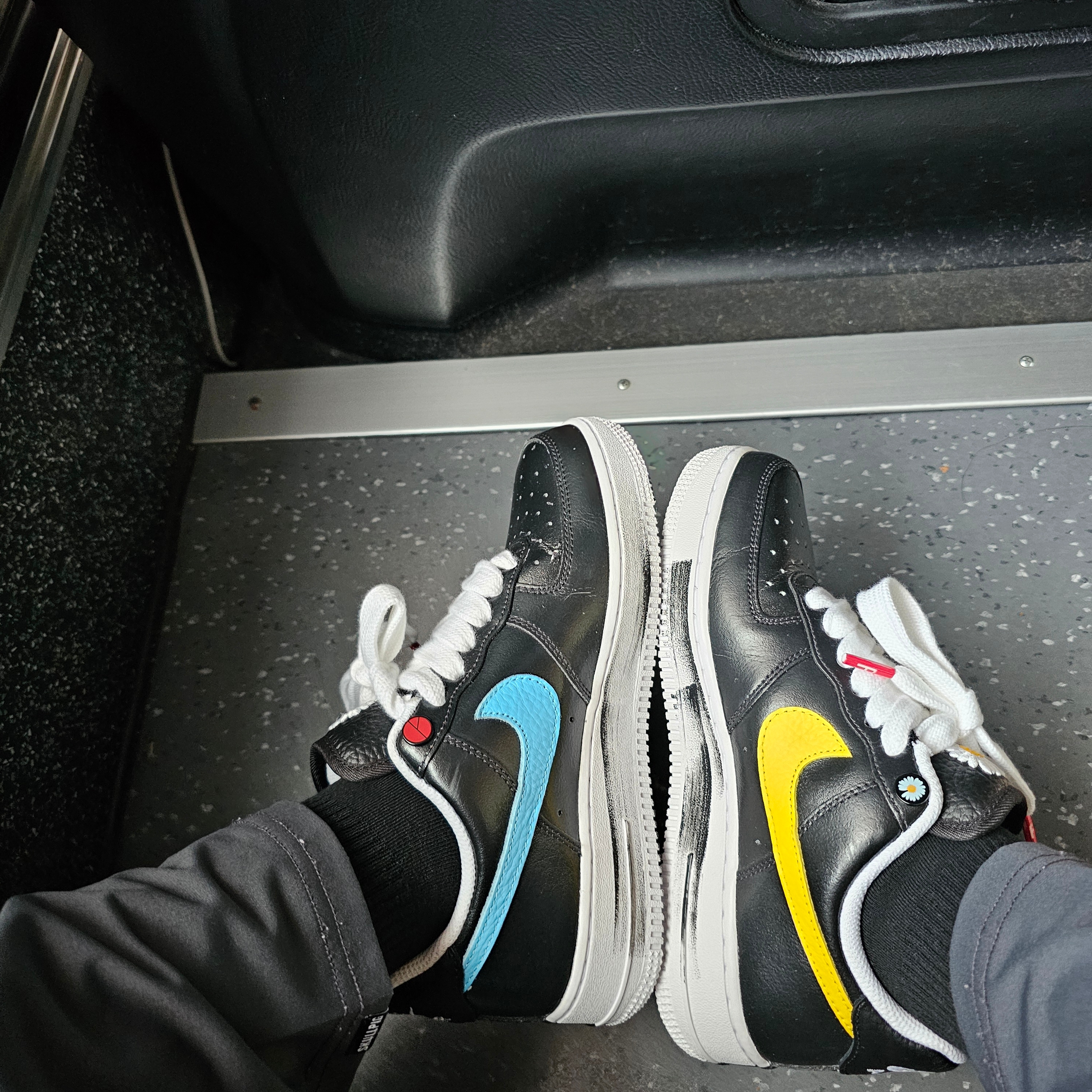 Nike x Peaceminusone Air Force 1 Low Para-Noise 3.0 Black and Multicolor 착용 스타일 - 1
