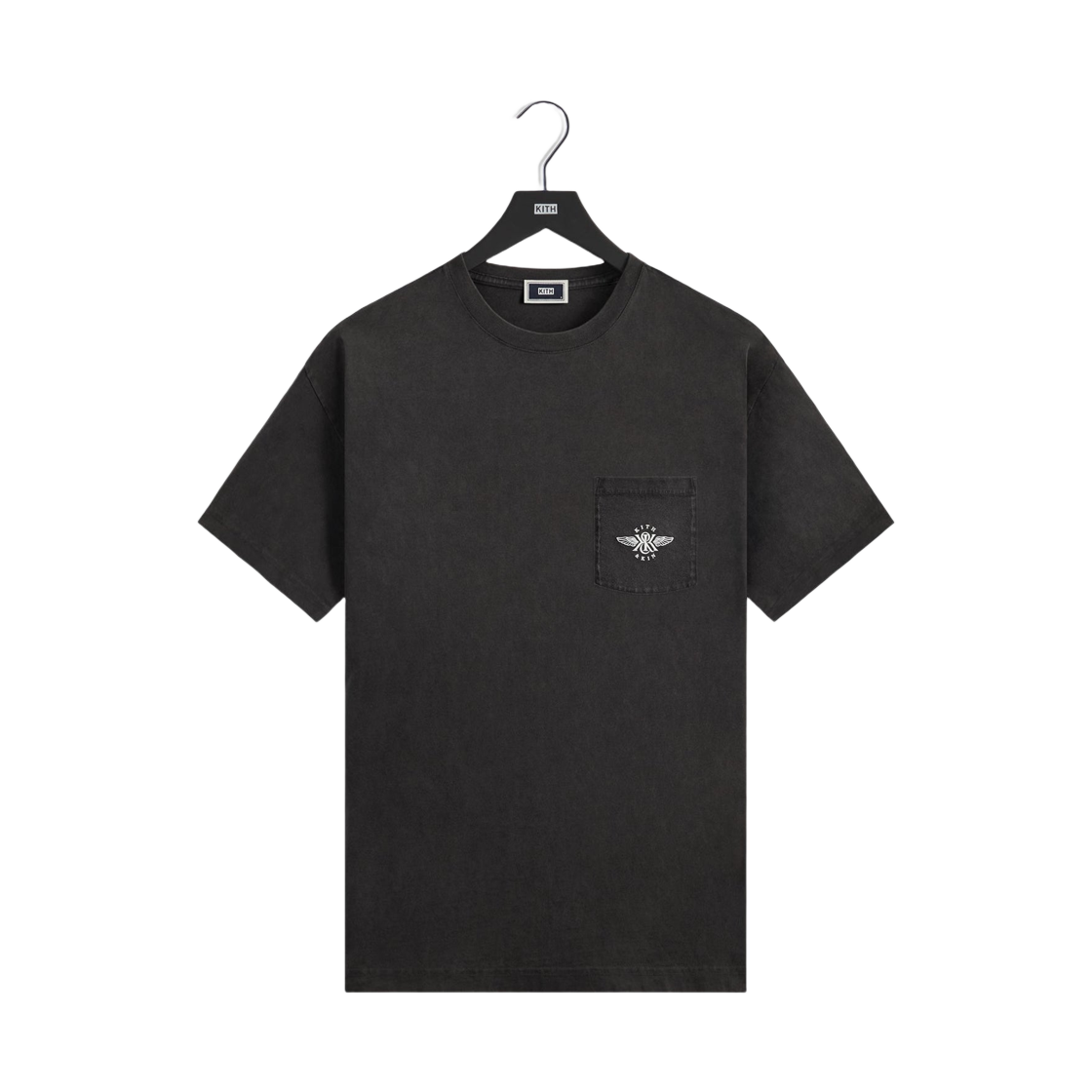 키스 & 킨 윙 로고 포켓 빈티지 티셔츠 블랙(Kith & Kin Wing Logo Pocket Vintage T-Shirt Black) - 1