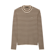 Prada Superfine Wool Crew Neck Sweater Cream