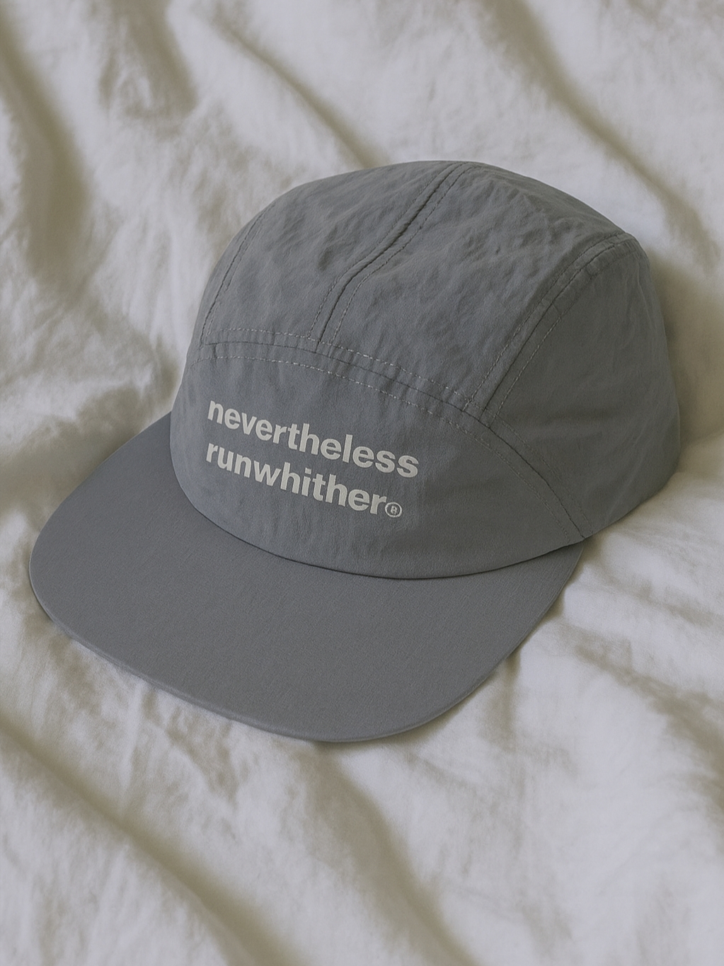 [KREAM 단독] runwhither Printing Cap Gray 착용 스타일