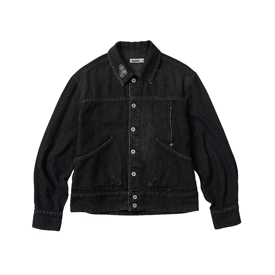 KAT9181 Karactor Sphinx Denim Short Trucker Jacket Canvas Black