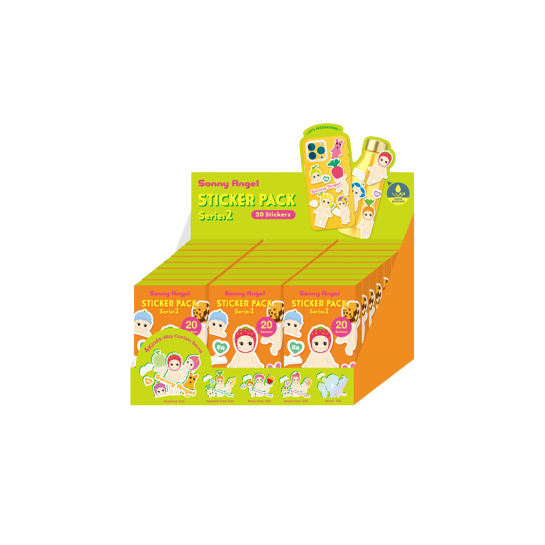 - Sonny Angel Sticker Pack Series 2 Sealed Case (24 Blind Boxes)