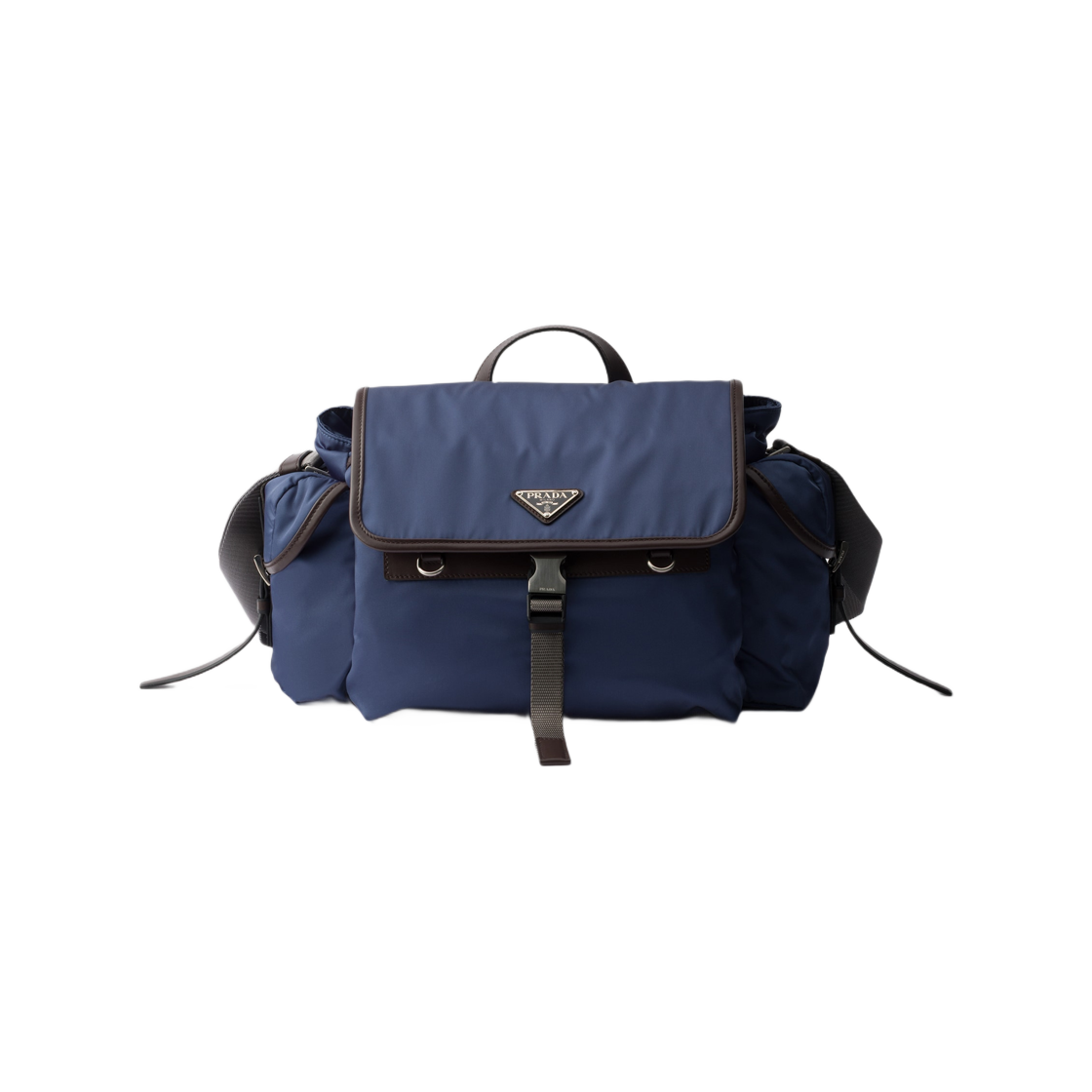 프라다 리나일론 앤 레더 숄더백 에비에이션 블루(Prada Re-Nylon and Leather Shoulder Bag Aviation Blue) - 1