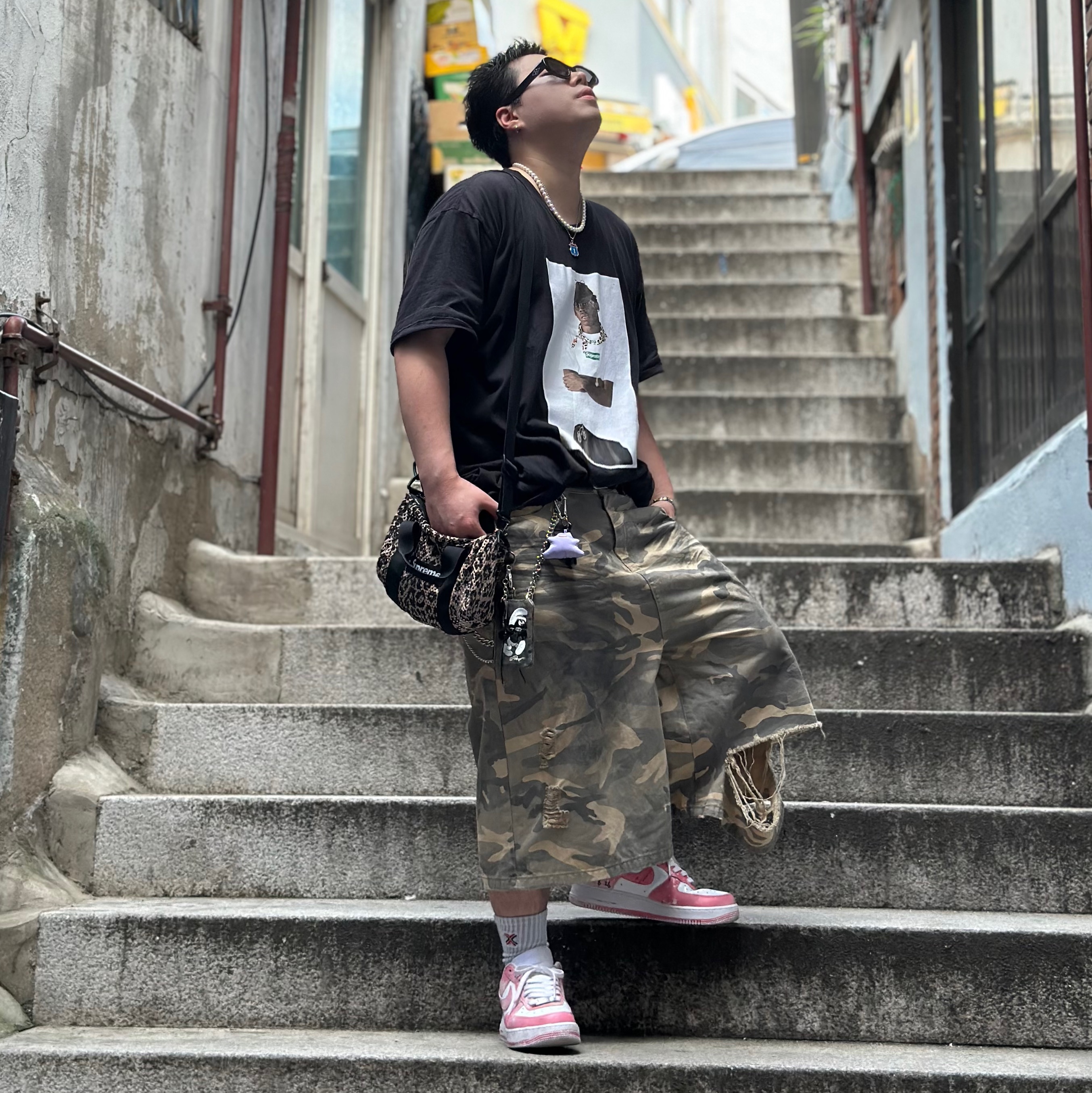 Supreme Tyler The Creator T-Shirt Black - 24FW 착용 스타일 - 2