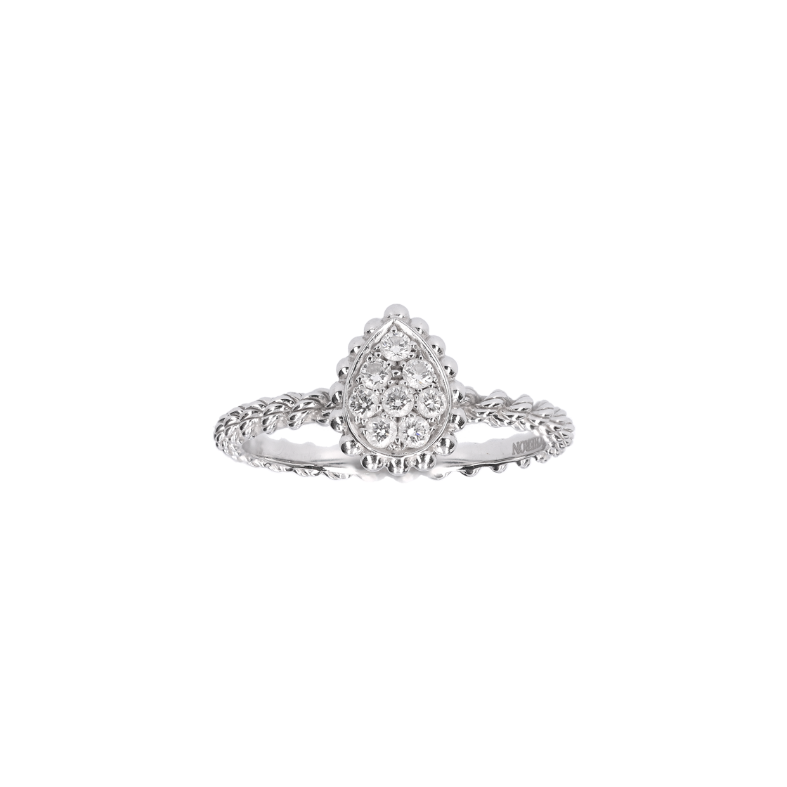 부쉐론 JRG02195 쎄뻥 보헴 링 XS 모티브 18K 화이트 골드 다이아몬드 51(Boucheron Serpent Boheme Ring XS 18K White Gold Diamond Size 51)