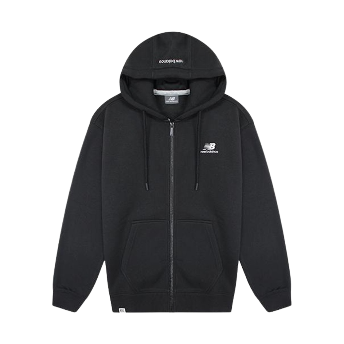 NBMDDB1053-19 New Balance Basic Fleece Hoodie Zip Up Black