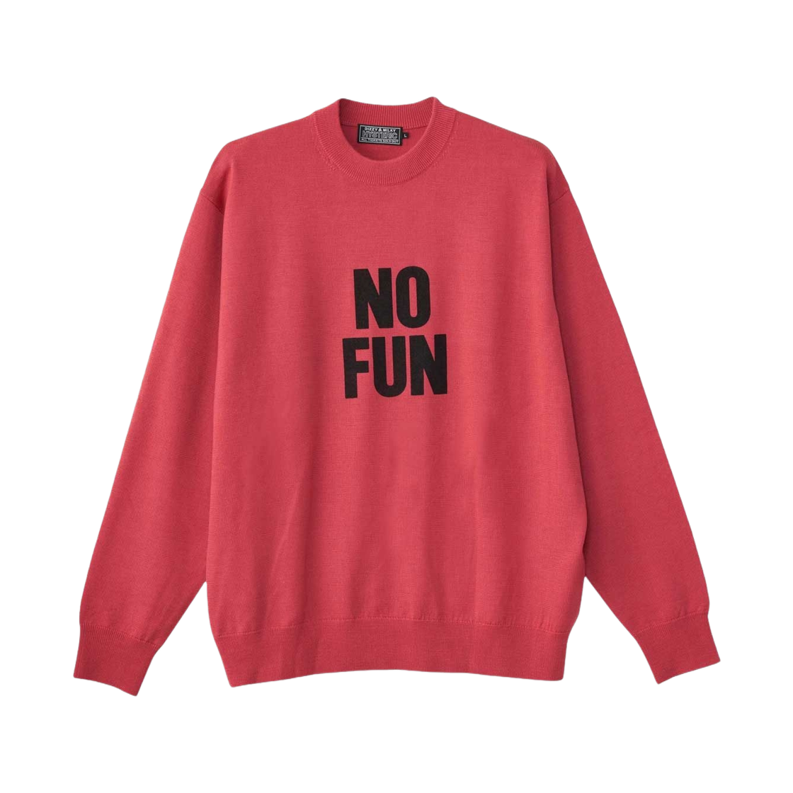 히스테릭 글래머 노 펀 스웨터 핑크(Hysteric Glamour No Fun Sweater Pink) - 1