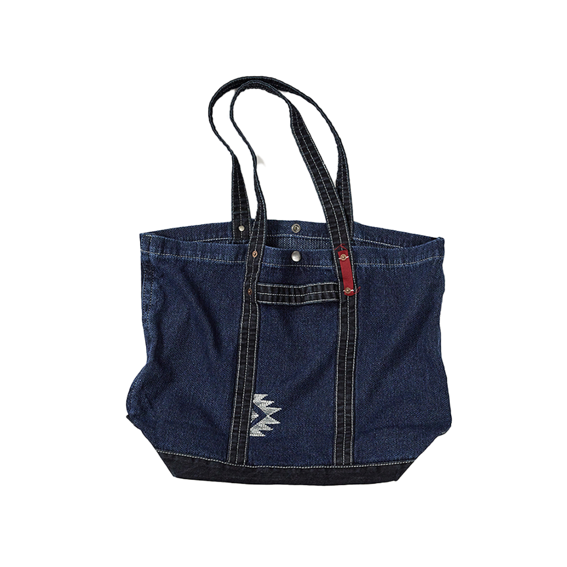 카락터 빈티지 데님 토트 백 캔버스 인디고(Karactor Vintage Denim Tote Bag Canvas Indigo)