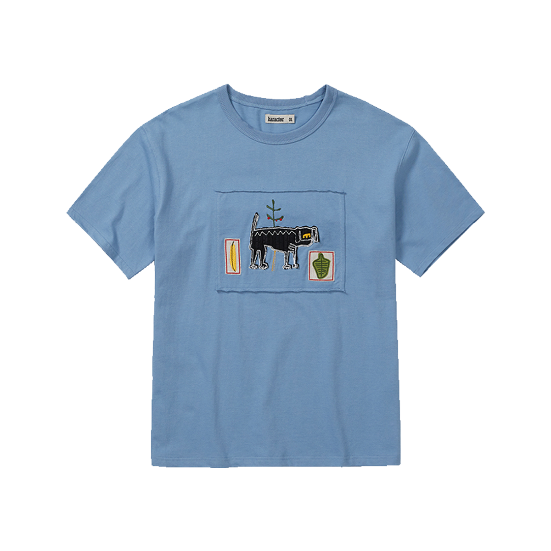 카락터 프릭 하프 티셔츠 스카이 블루(Karactor Freak Half T-Shirts Sky Blue)