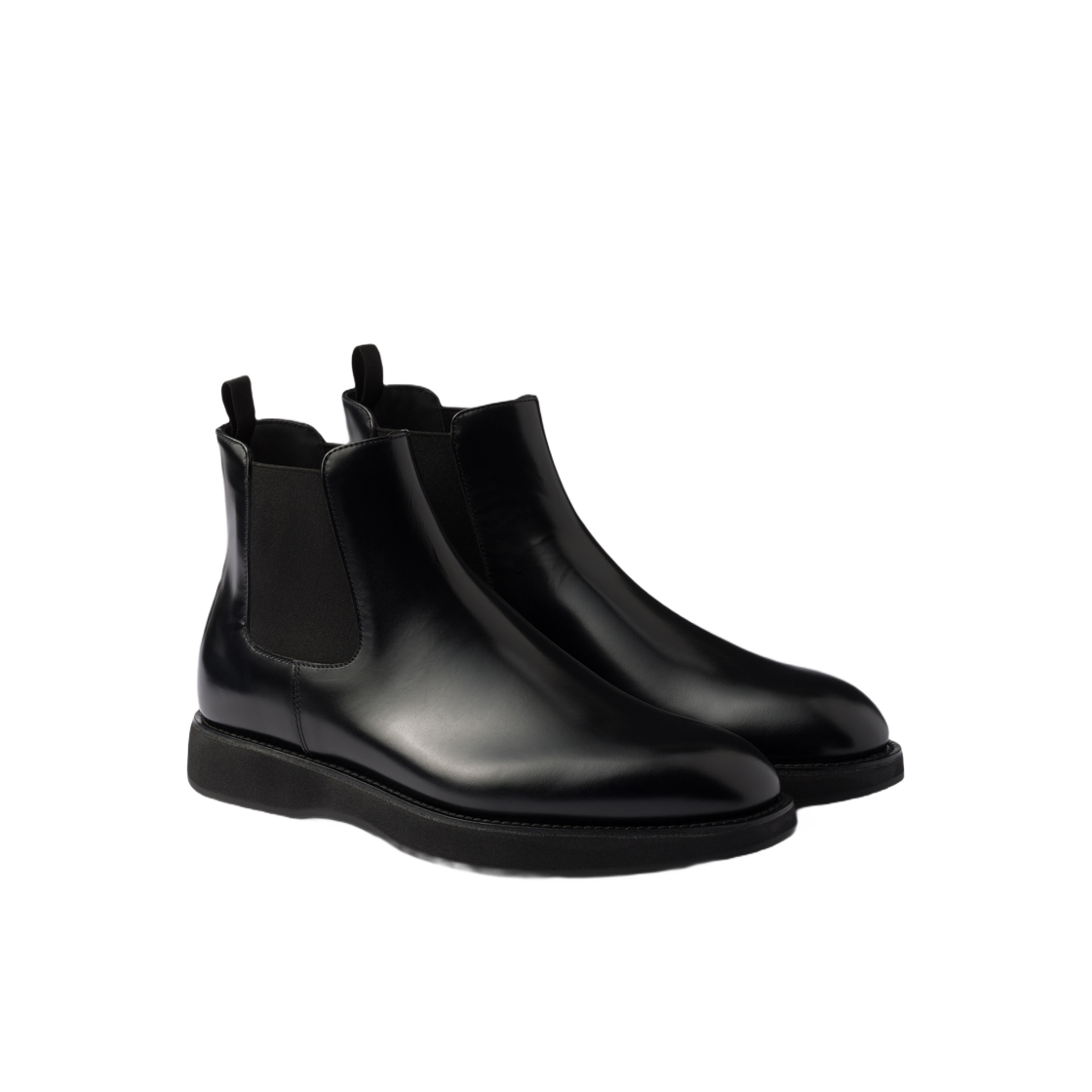 프라다 브러쉬드 레더 첼시 부츠 블랙(Prada Brushed Leather Chelsea Boots Black) - 2