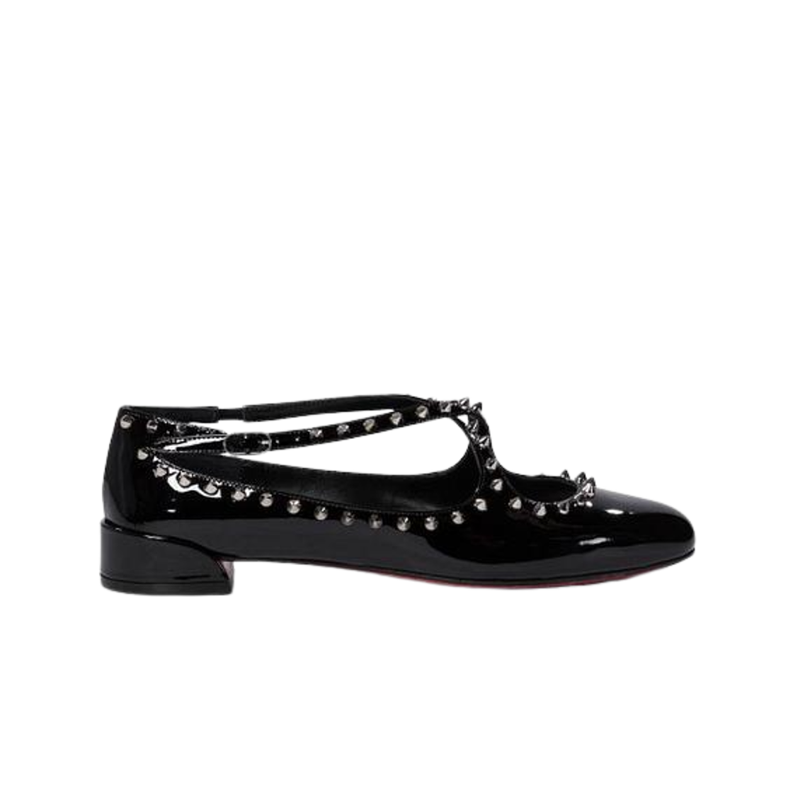 3240521B439 (W) Christian Louboutin Jane Spikes Ballerinas Black