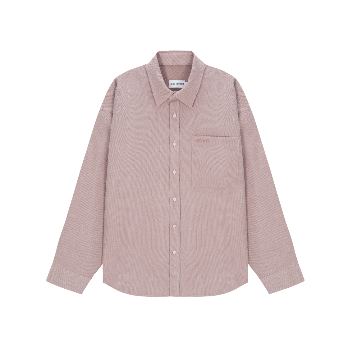hono25fa8 Hono Report Mini Logo Shirts Light Pink