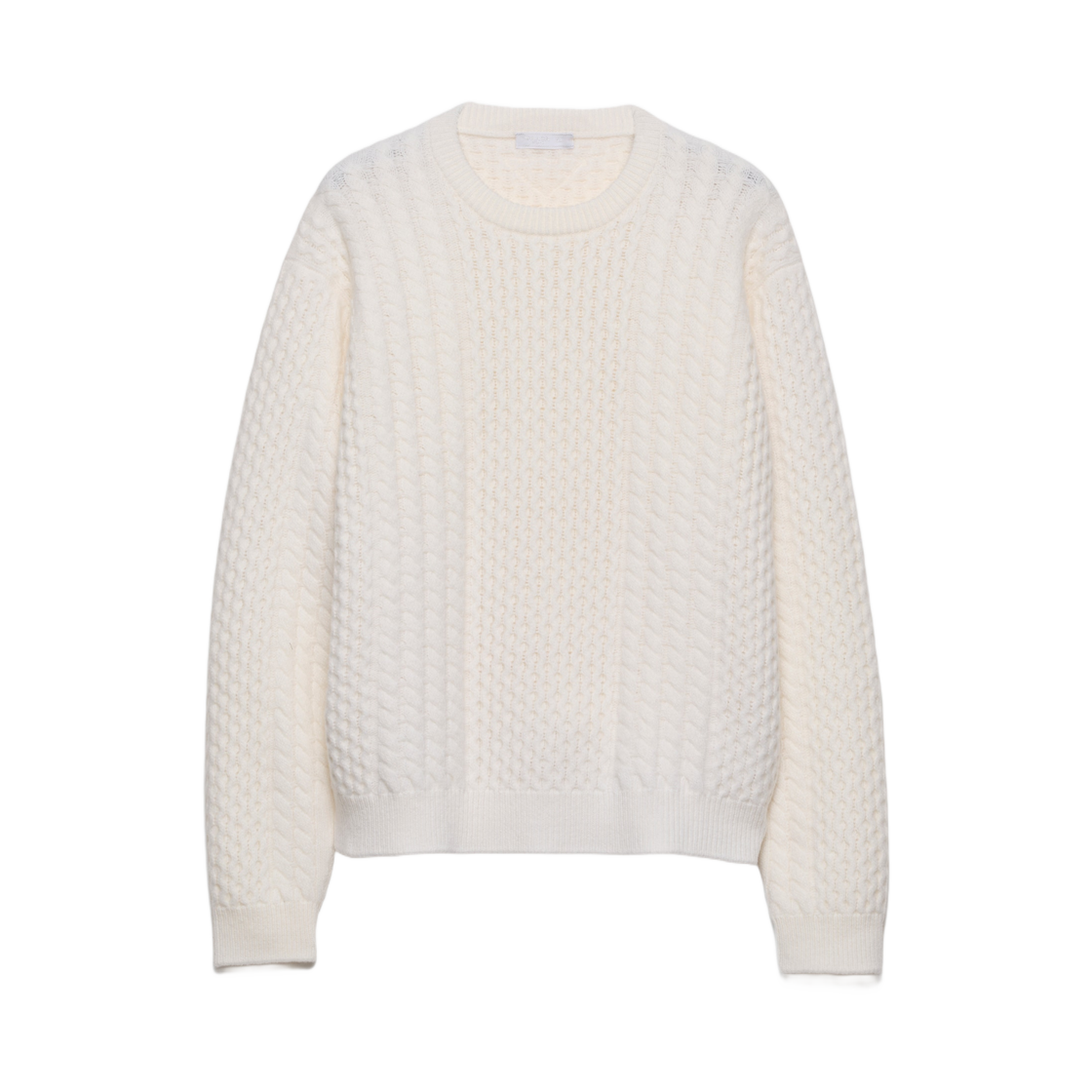 프라다 울 크루넥 스웨터 화이트(Prada Wool Crew Neck Sweater White) - 1