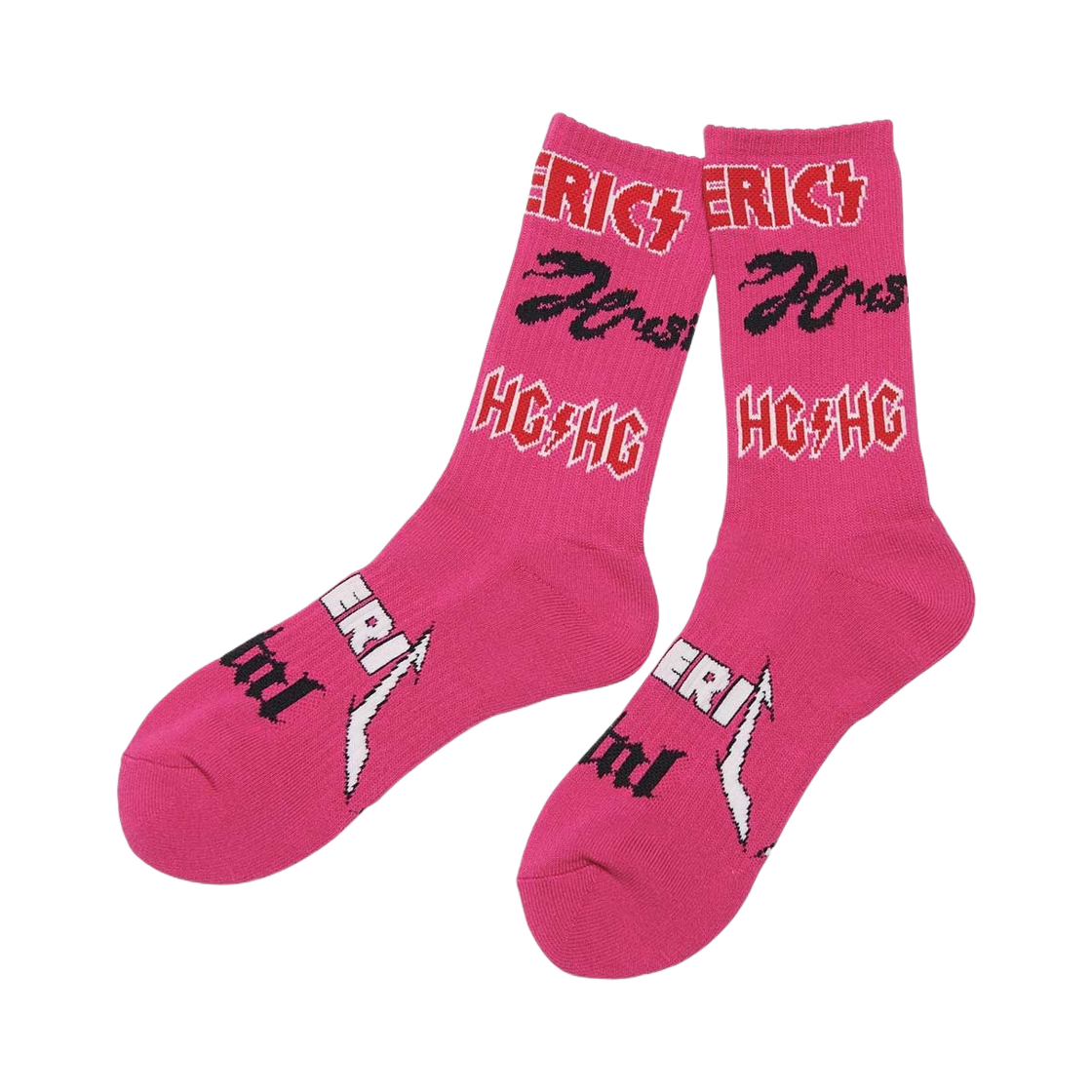 히스테릭 글래머 메탈 로고 스포츠 삭스 핑크(Hysteric Glamour Metal Logo Sports Socks Pink) - 1
