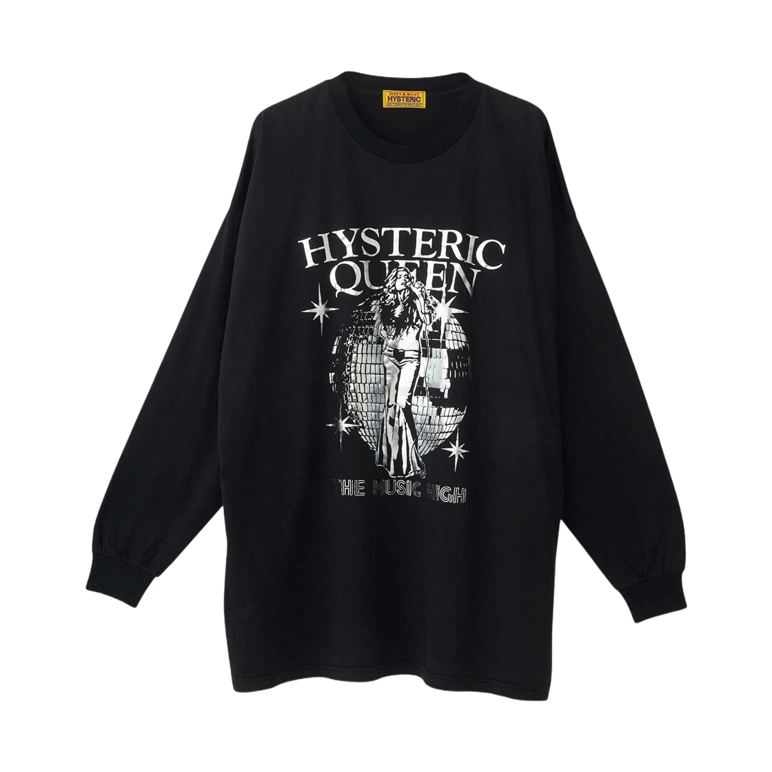 (W) 히스테릭 글래머 히스테릭 퀸 오버사이즈 티셔츠 블랙((W) Hysteric Glamour Hysteric Queen Oversized T-Shirt Black) - 1