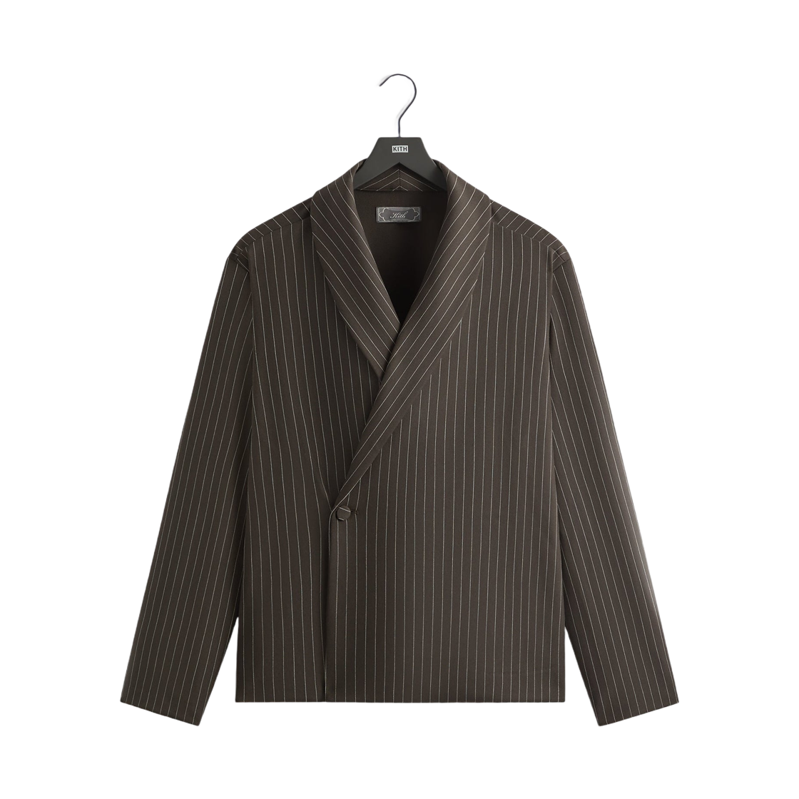 KHM033703-211 Kith Double Weave Long Sleeve Thompson Crossover Shirt Kindling