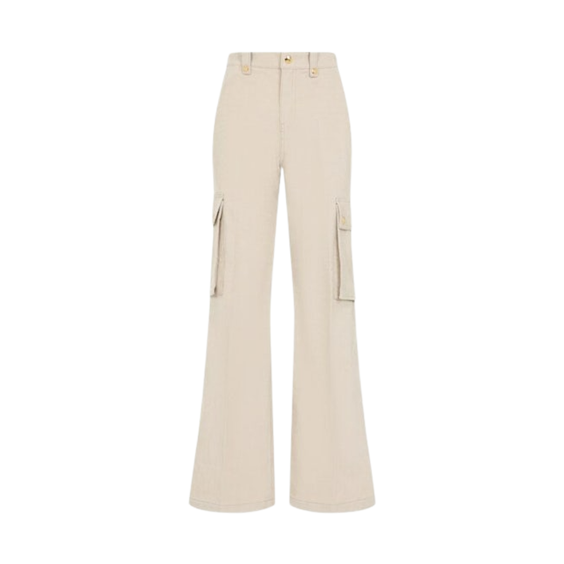 RP0130L13-02BG (W) Celine Straight Cargo Pants Beige