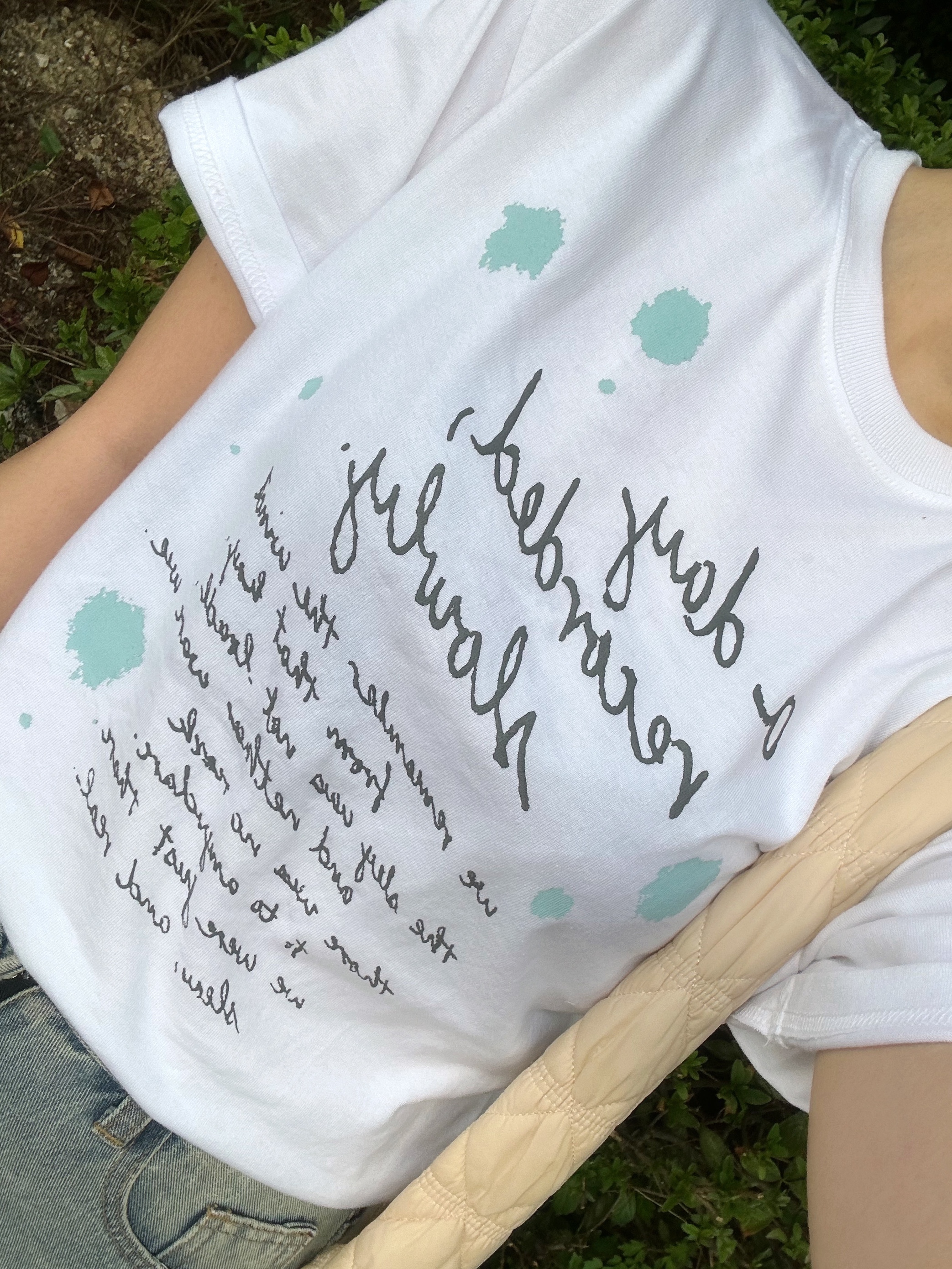 SLOW RECORD HOUSE Day Record T-Shirt White 착용 스타일 - 6