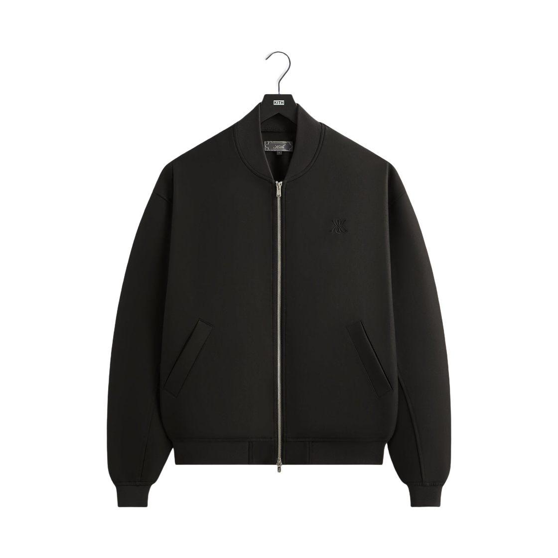 키스 더블 위브 에이브리 봄버 자켓 블랙(Kith Double Weave Avery Bomber Jacket Black)