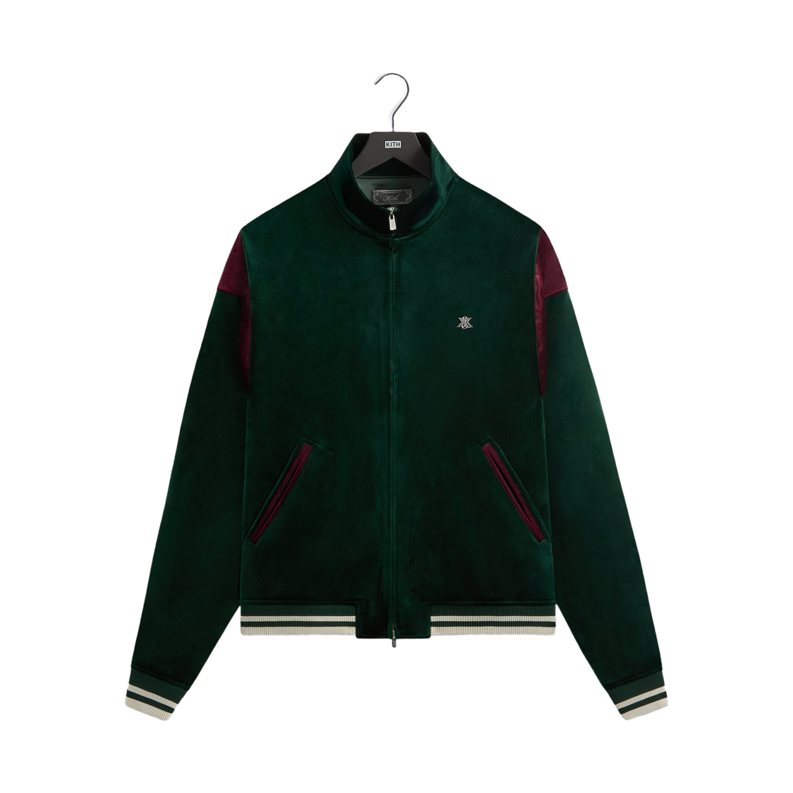 KHM010870-302 Kith Velvet Rui Track Jacket Stadium