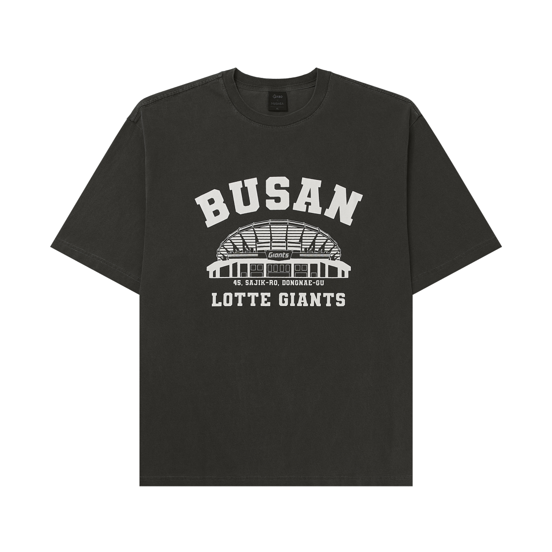 KBO 볼파크 티셔츠 부산 롯데 자이언츠 차콜 그레이(KBO Ball Park T-Shirt Busan Lotte Giants Charcoal Grey)