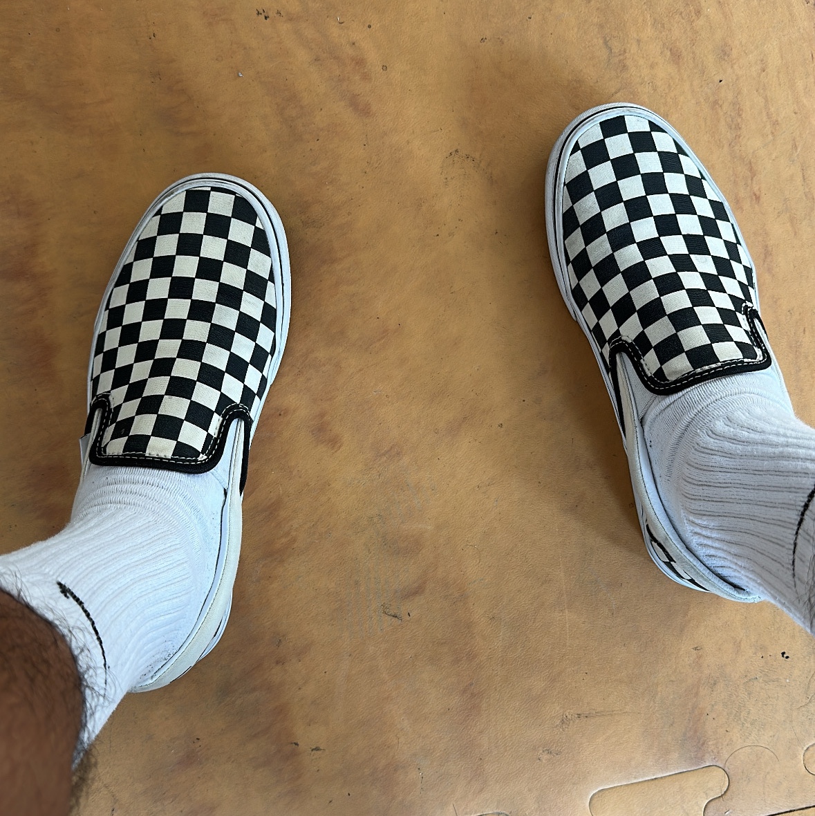 Vans Slip-On Checkerboard 착용 스타일