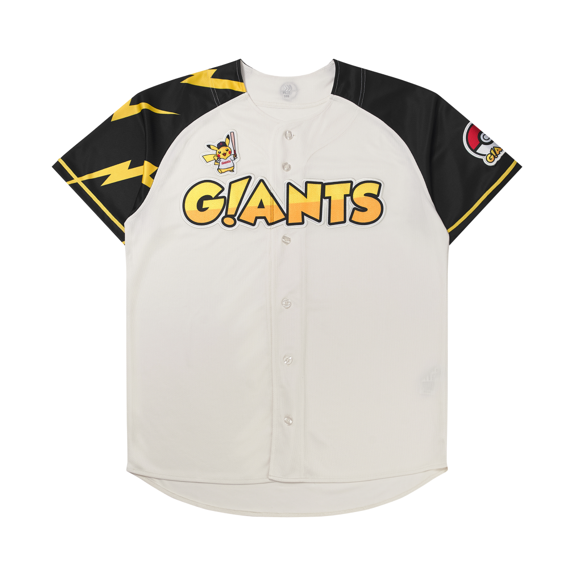 포켓몬 x 롯데 자이언츠 피카츄 유니폼 화이트 블랙 (논 마킹 버전)(Pokemon x Lotte Giants Pikachu Uniform White Black (No Marking Ver.))