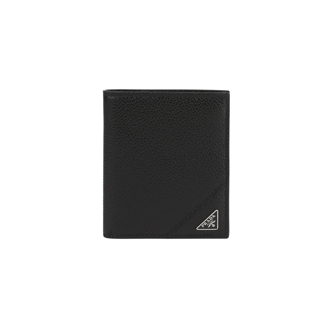 2MO004-2CB2-F0002 Prada Vitello Triangle Logo Wallet Black