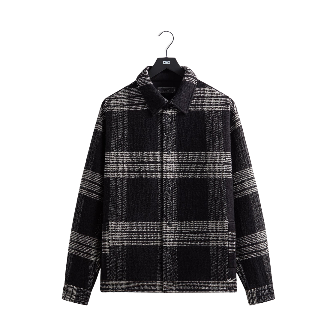 KHM033264-001 Kith Textured Plaid Isaiah Buttondown Black