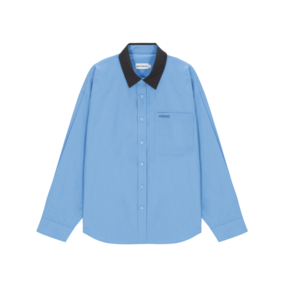 hono25fa10 Hono Report Mini Logo Shirts Blue