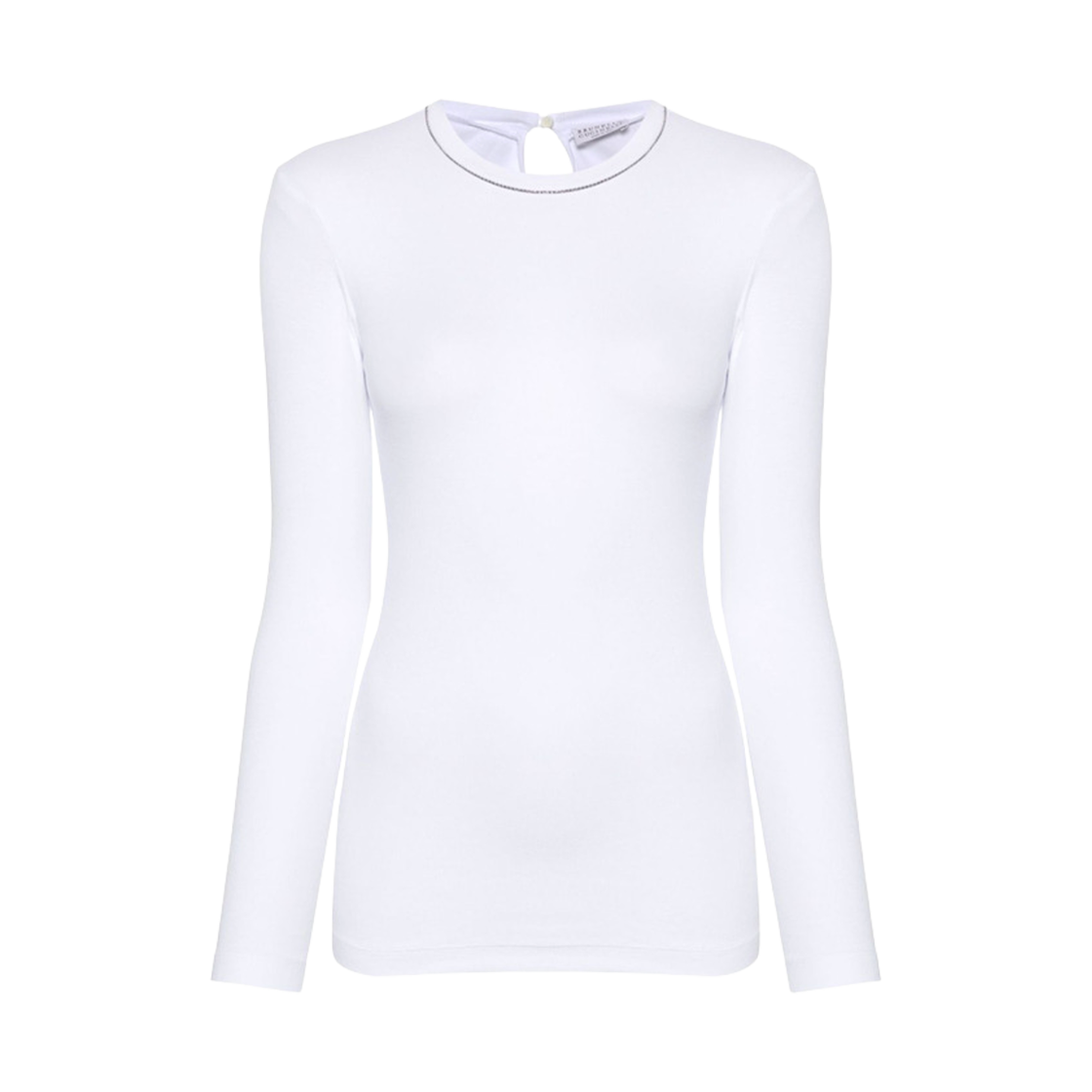 (W) 브루넬로 쿠치넬리 크루넥 스웨터 화이트((W) Brunello Cucinelli Crewneck Sweater White) - 1