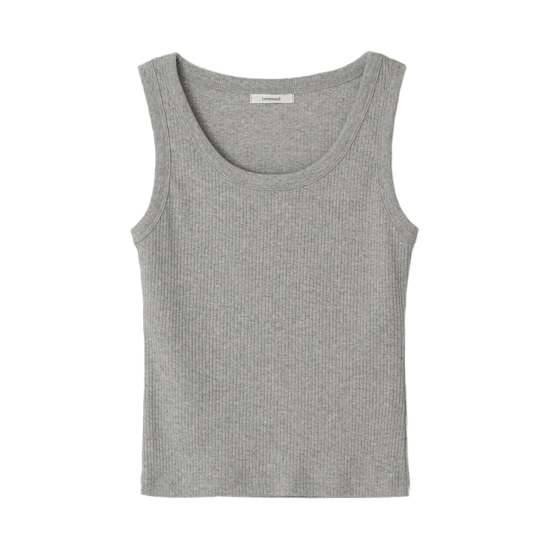(W) 레터앤 에센셜 LE 유넥 슬리브리스 그레이((W) Letterand Essentials LE U-Neck Sleeveless Gray)