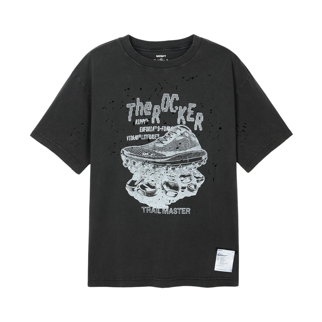 새티스파이 모스테크 티셔츠 에이지드 블랙