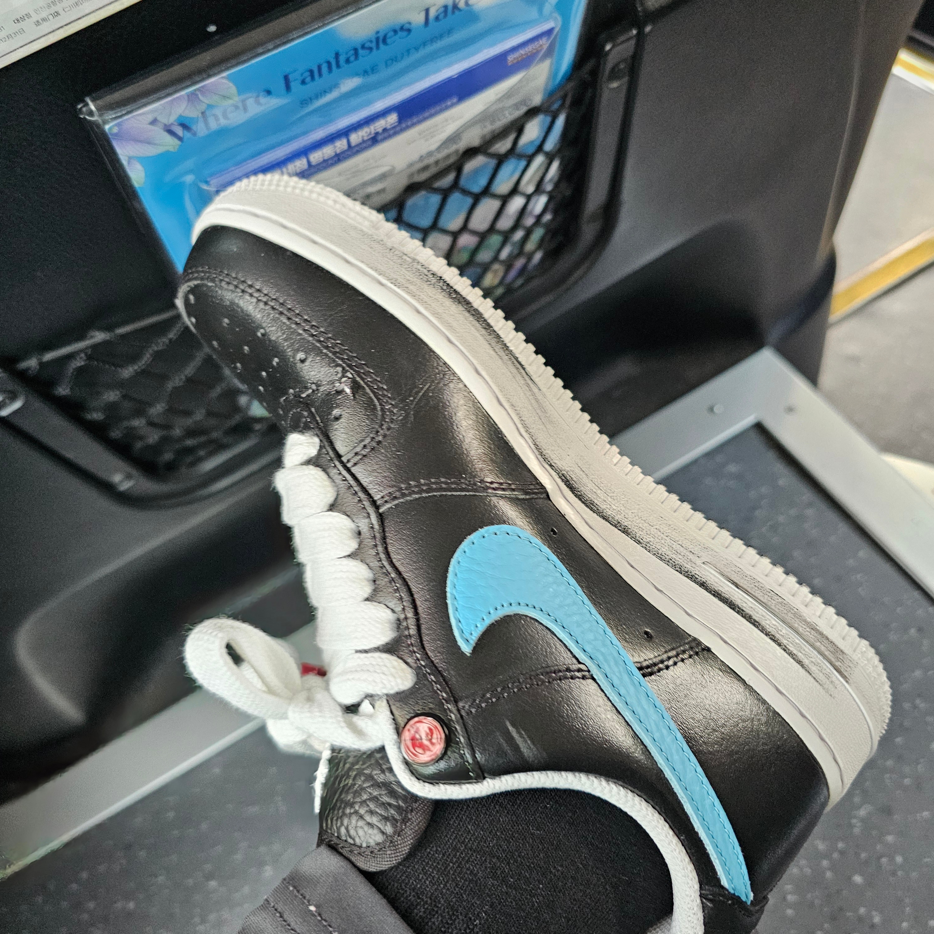 Nike x Peaceminusone Air Force 1 Low Para-Noise 3.0 Black and Multicolor 착용 스타일 - 3