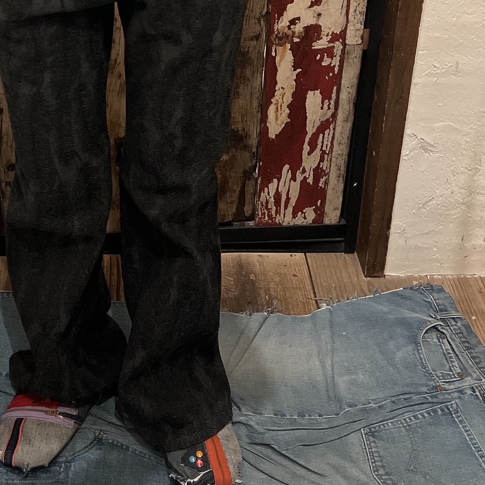 Kapital 12 oz. Magpie Denim 5P Okabellbo Black 착용 스타일