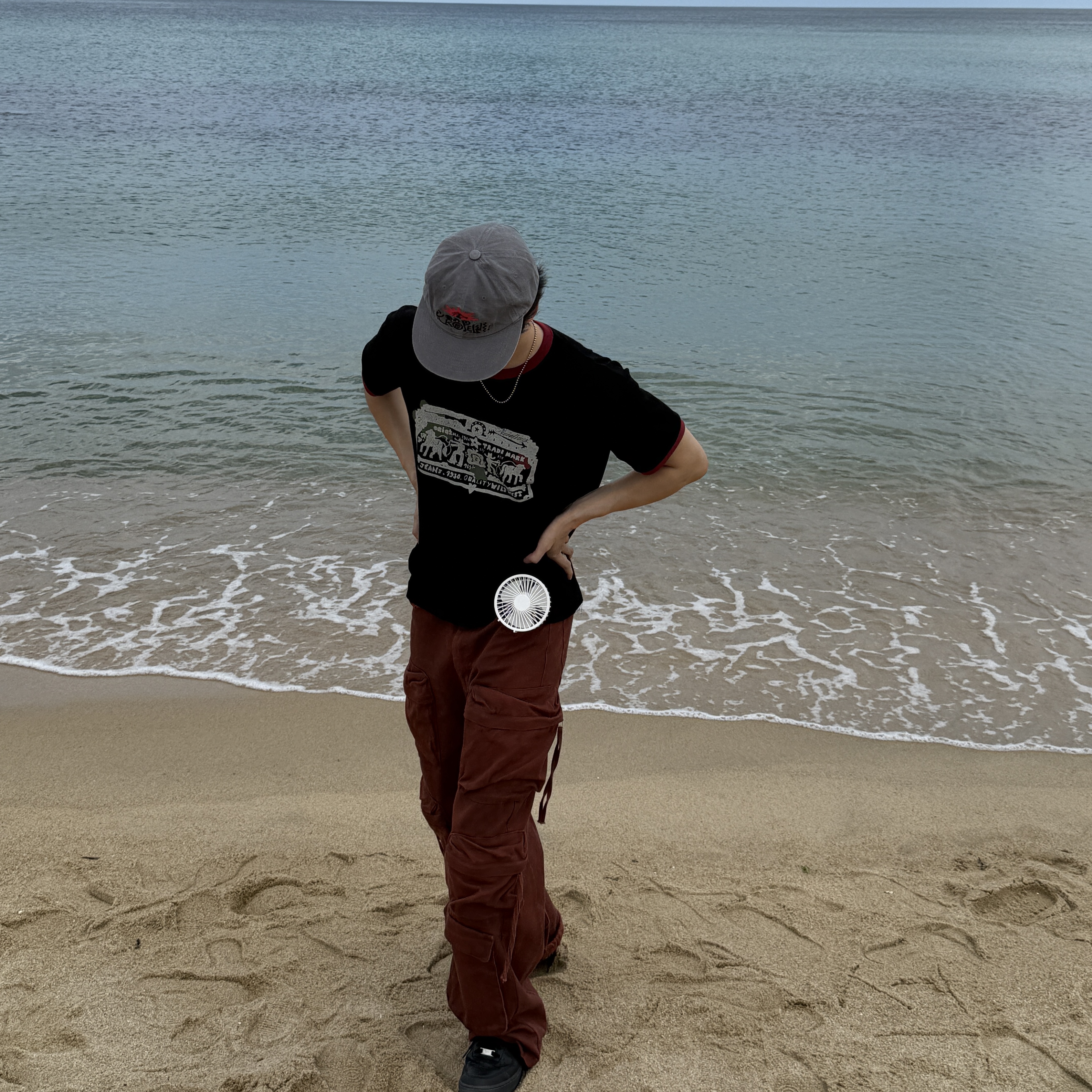 [KREAM 단독] Thevinylhouse Cowboy Pictogram Ringer Tee Black, Nike Air Force 1 '07 Low Triple Black 착용 스타일 - 1