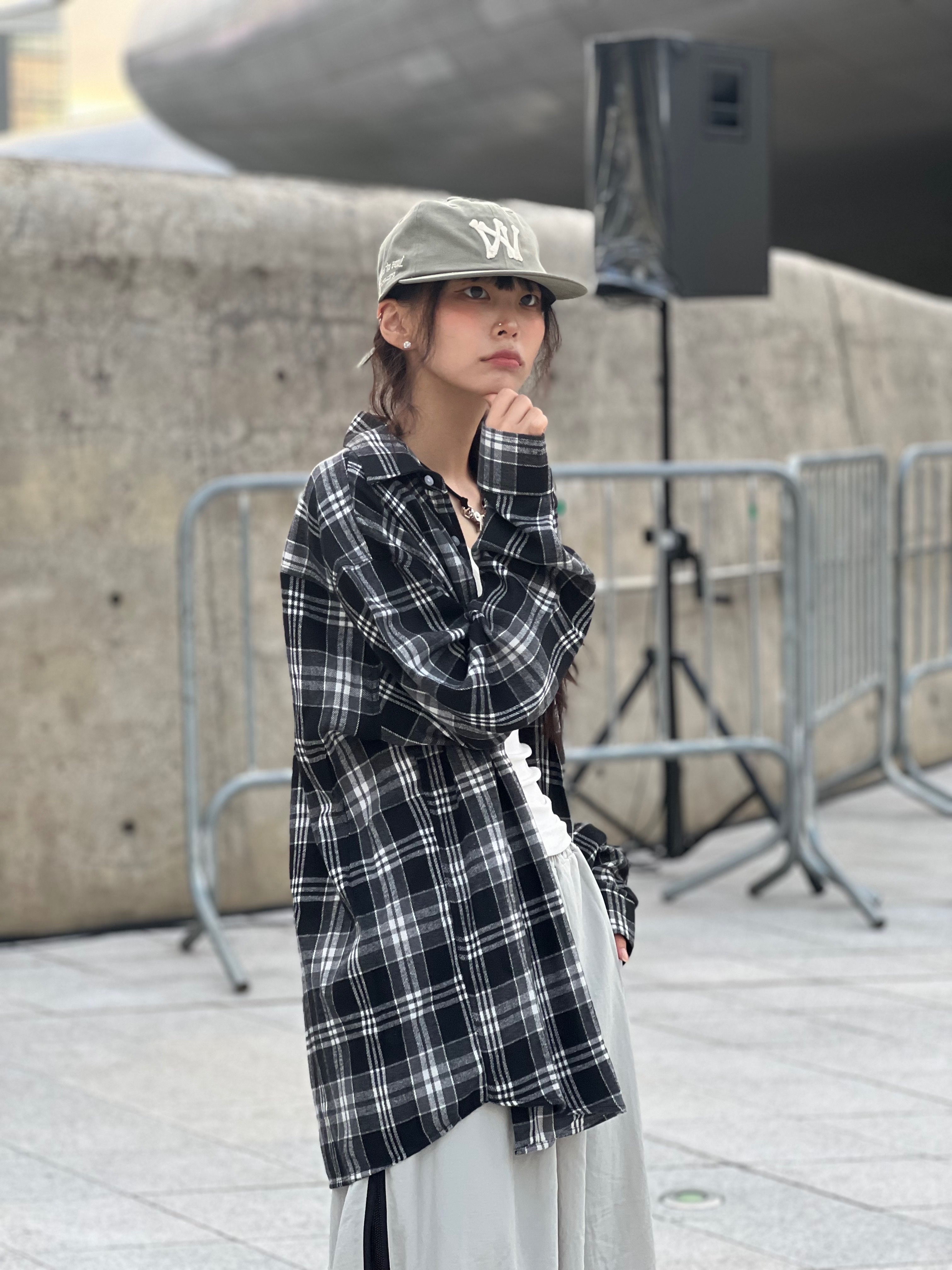 Aoiro 6-Panel Bone A/N Cap Olive 착용 스타일 - 2