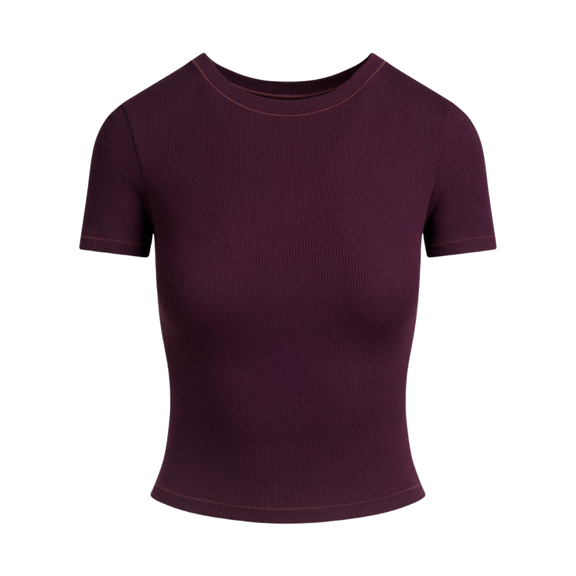 (W) 스킴스 코튼 립 티셔츠 커런트((W) Skims Cotton Rib T-Shirt Currant)