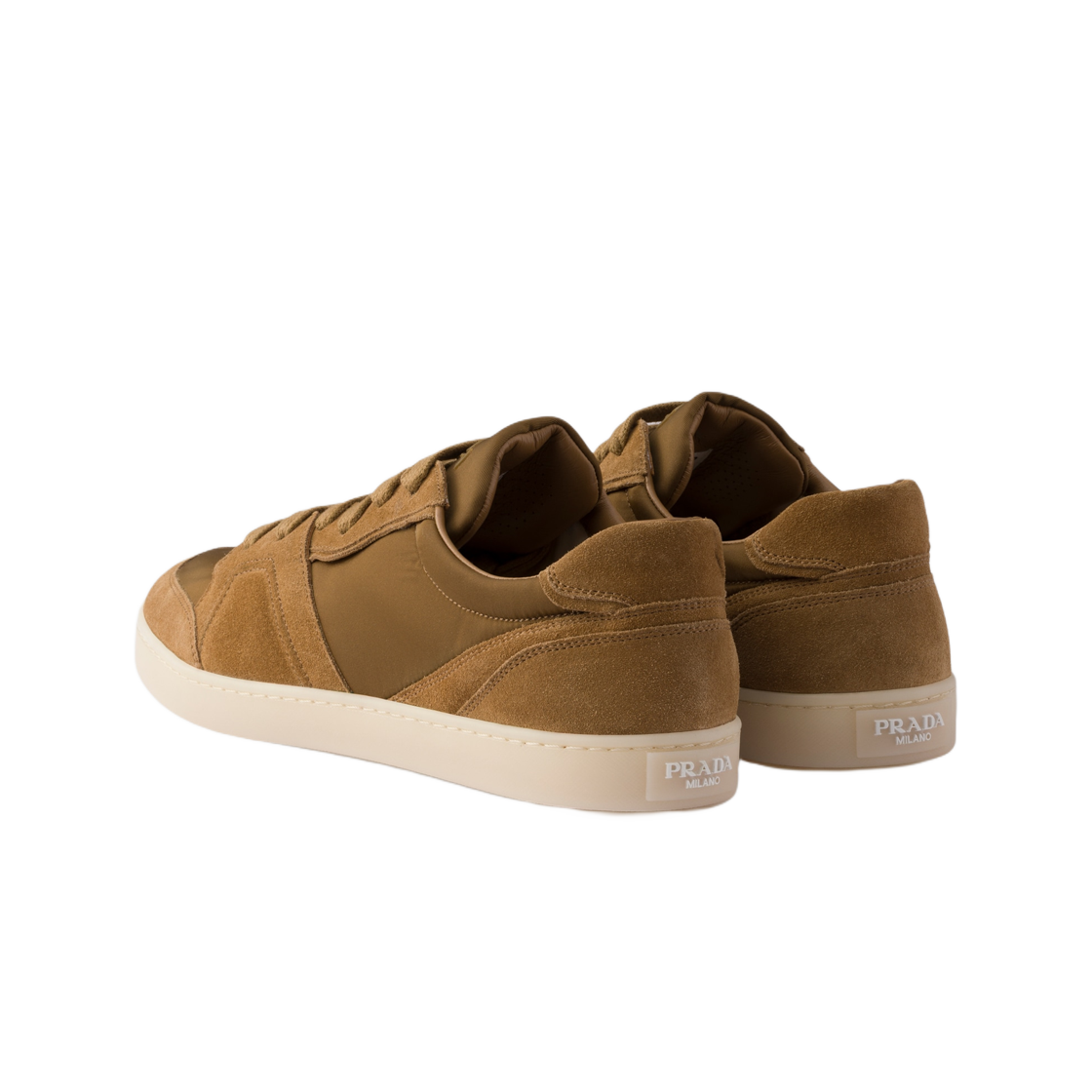 프라다 스웨이드 앤 리나일론 스니커즈 코르크 베이지(Prada Suede and Re-Nylon Sneakers Cork Beige) - 3