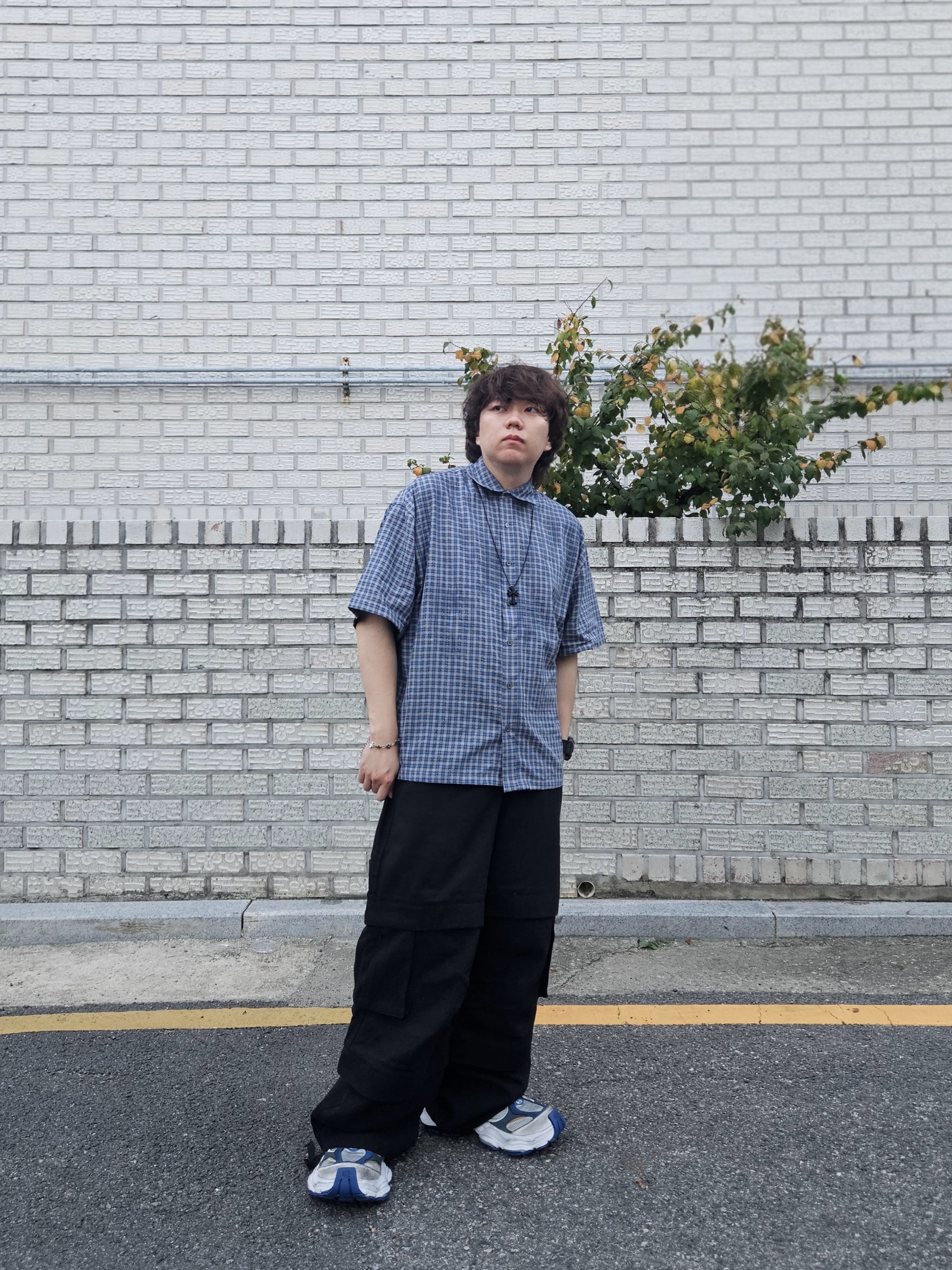 Kamien Titan Baggy Pants Black 착용 스타일