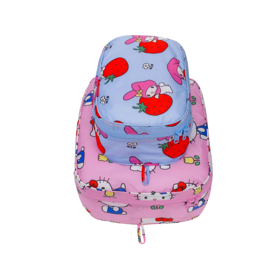 바쿠 x 산리오 패킹 큐브 헬로 키티 앤드 프렌즈 플로랄 (2개 세트)(Baggu x Sanrio Packing Cube Hello Kitty and Friends Florals (Set of 2))