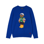 [15%적립] Polo Ralph Lauren Children Polo Bear Cotton Sweater Bright Purple - 25SS